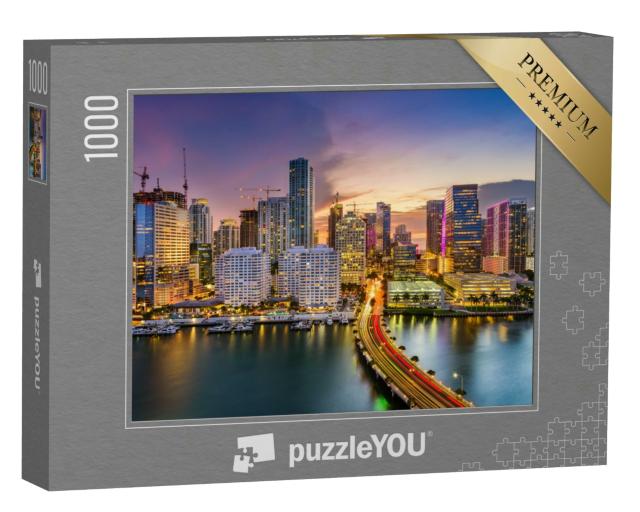 Puzzle 1000 Teile „Skyline von Miami, Florida, USA“