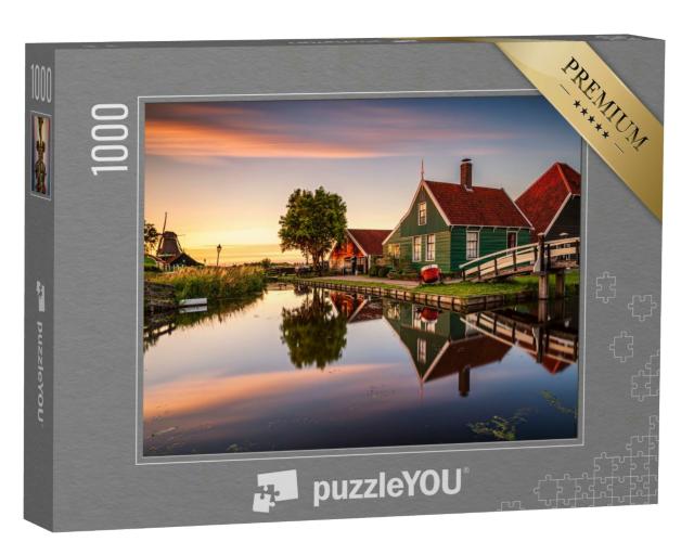 Puzzle 1000 Teile „Dorf Zaanse Schans in Holland, Niederlande“