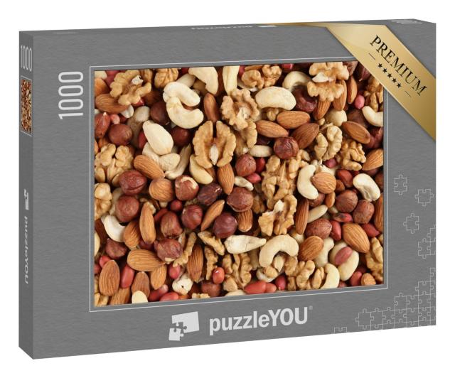 Puzzle 1000 Teile „Verschiedene Nüsse, bunt gemischt“