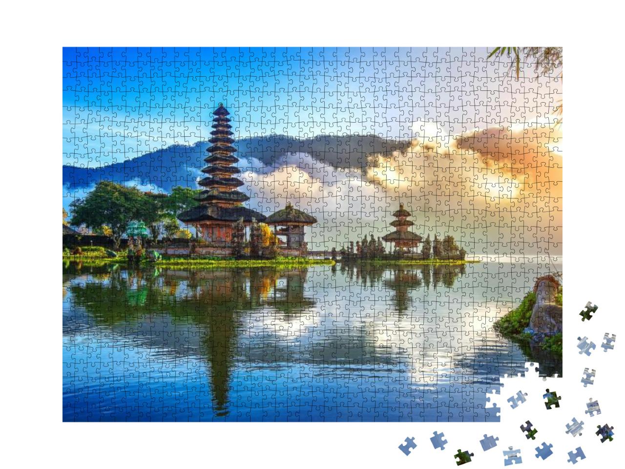 Puzzle 1000 Teile „Berühmter Tempel von Bali, Indonesien“