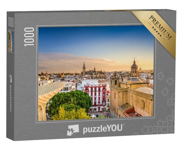 Puzzle 1000 Teile „Altstadtsilhouette von Sevilla, Spanien“
