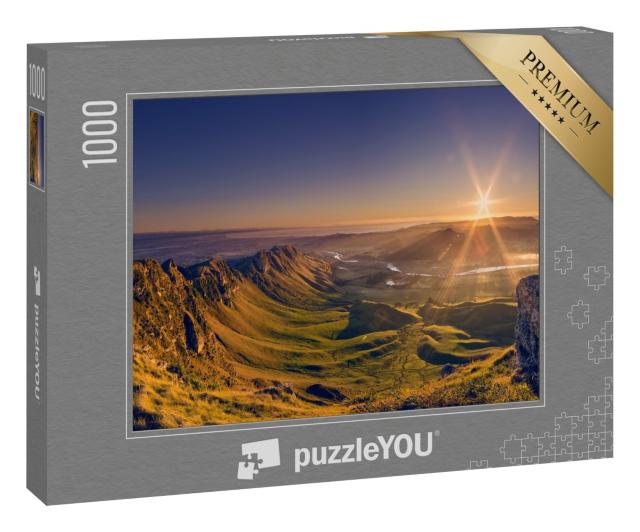 Puzzle 1000 Teile „Die Schönheit des Te Mata Peak, eingefangen an einem klaren Morgen“