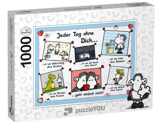 Puzzle 1000 Teile „Jeder Tag ohne Dich… geht einfach nicht!“