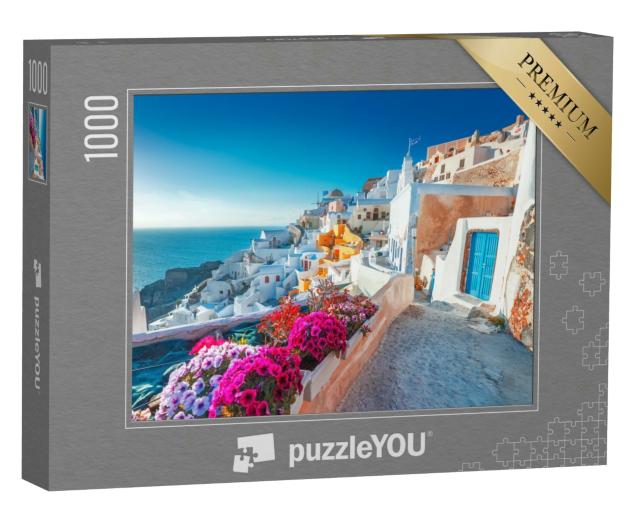 Puzzle 1000 Teile „Pittoreske Ansicht von Santorini, Griechenland“