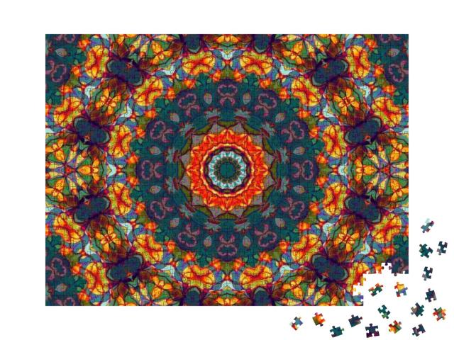 Puzzle 1000 Teile „Leuchtendes Mandala, osmanische Motive“