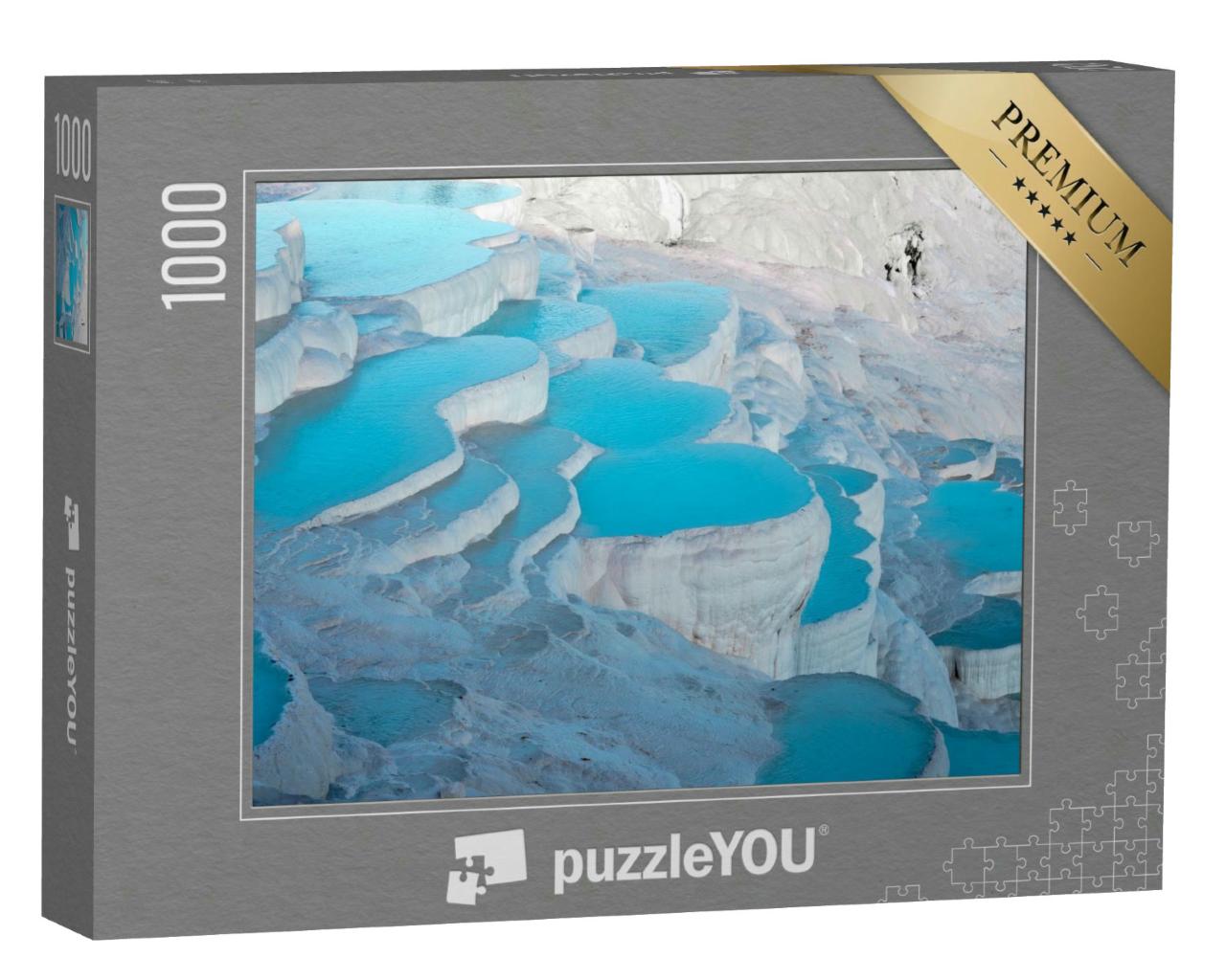 Puzzle 1000 Teile „Kalkstein-Terrassen von Pamukkale, Türkei“