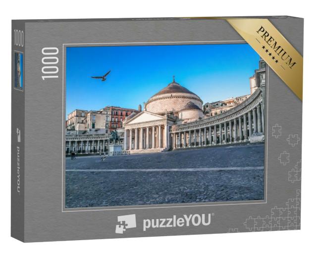 Puzzle 1000 Teile „Ansicht der Piazza del Plebiscito, Neapel, Italien“