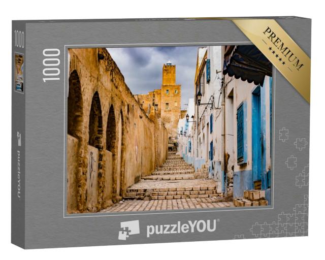 Puzzle 1000 Teile „Straße durch Medina, Tunesien“