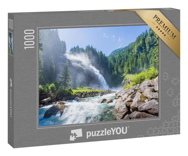 Puzzle 1000 Teile „Krimmler Wasserfälle im Nationalpark Hohe Tauern, Salzburg, Österreich“