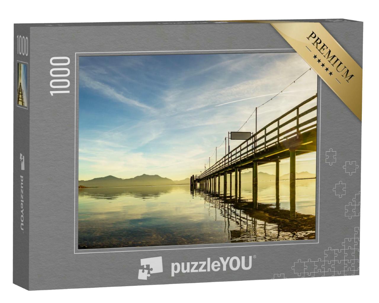 Puzzle 1000 Teile „Steg am Chiemsee in Bayern“