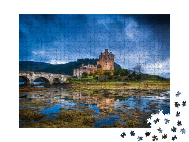 Puzzle 1000 Teile „Mystsches Eilean Donan Castle, Schottland“