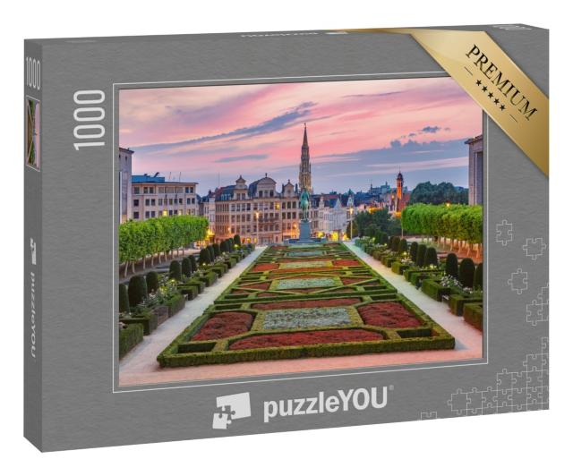 Puzzle 1000 Teile „Rathaus und Mont des Arts in Brüssel, Belgien“