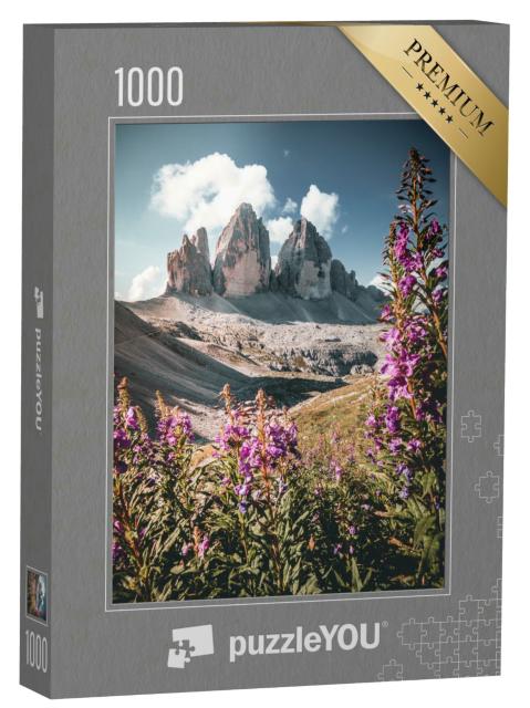 Puzzle 1000 Teile „Dolomiten Alpen, Drei Zinnen, Südtirol, Italien“