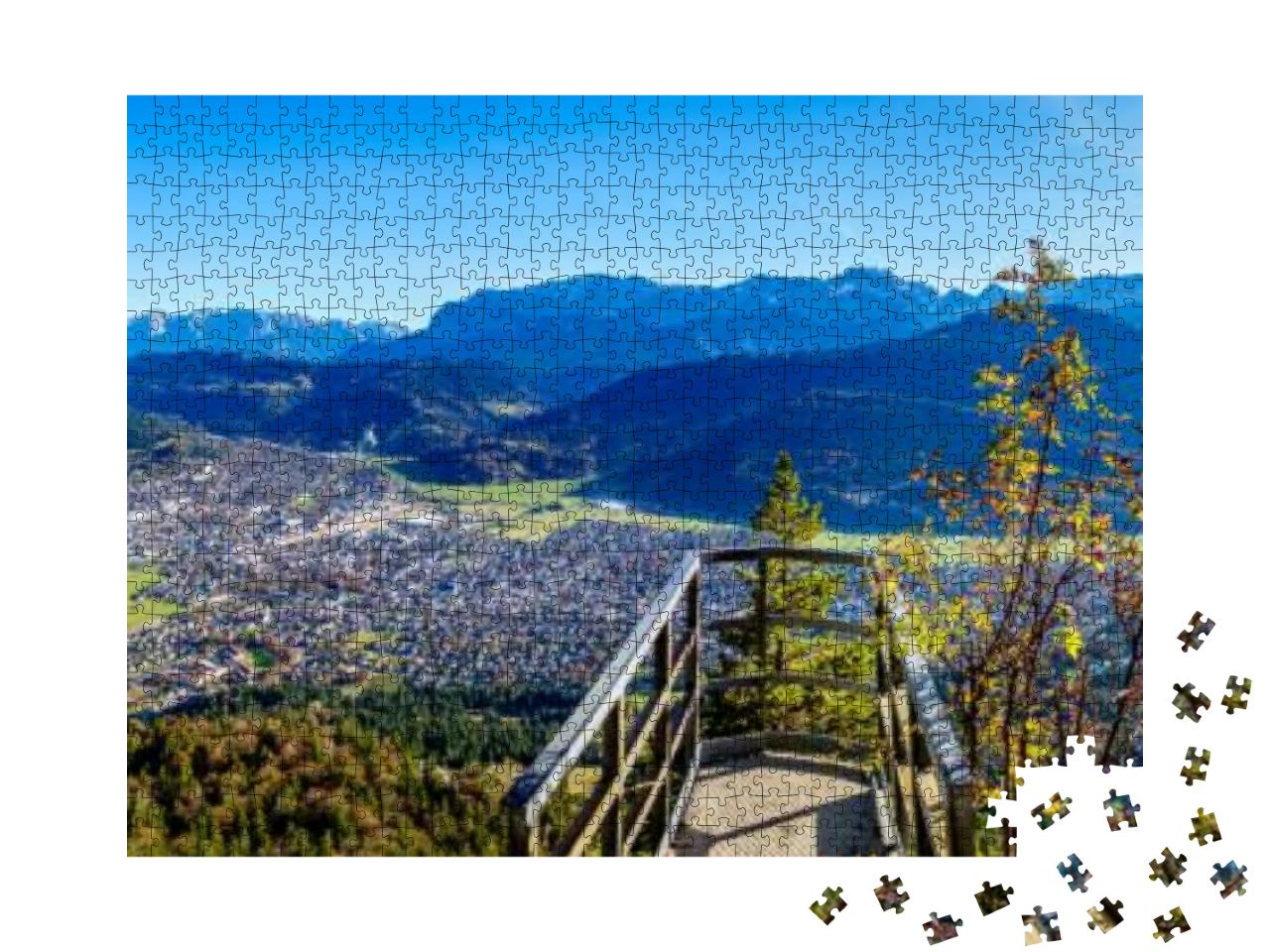 Puzzle 1000 Teile „Kramerberg und Felsen-Kanzel, Garmisch-Partenkirchen, Bayern“