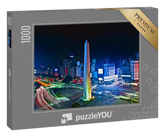 Puzzle 1000 Teile „Buenos-Aires Stadt Nacht hohe difinition“