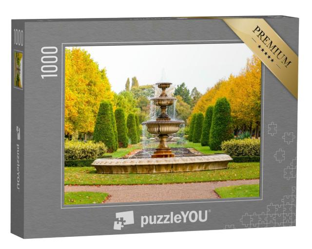Puzzle 1000 Teile „Friedliche Landschaft mit Springbrunnen im Regent's Park von London“