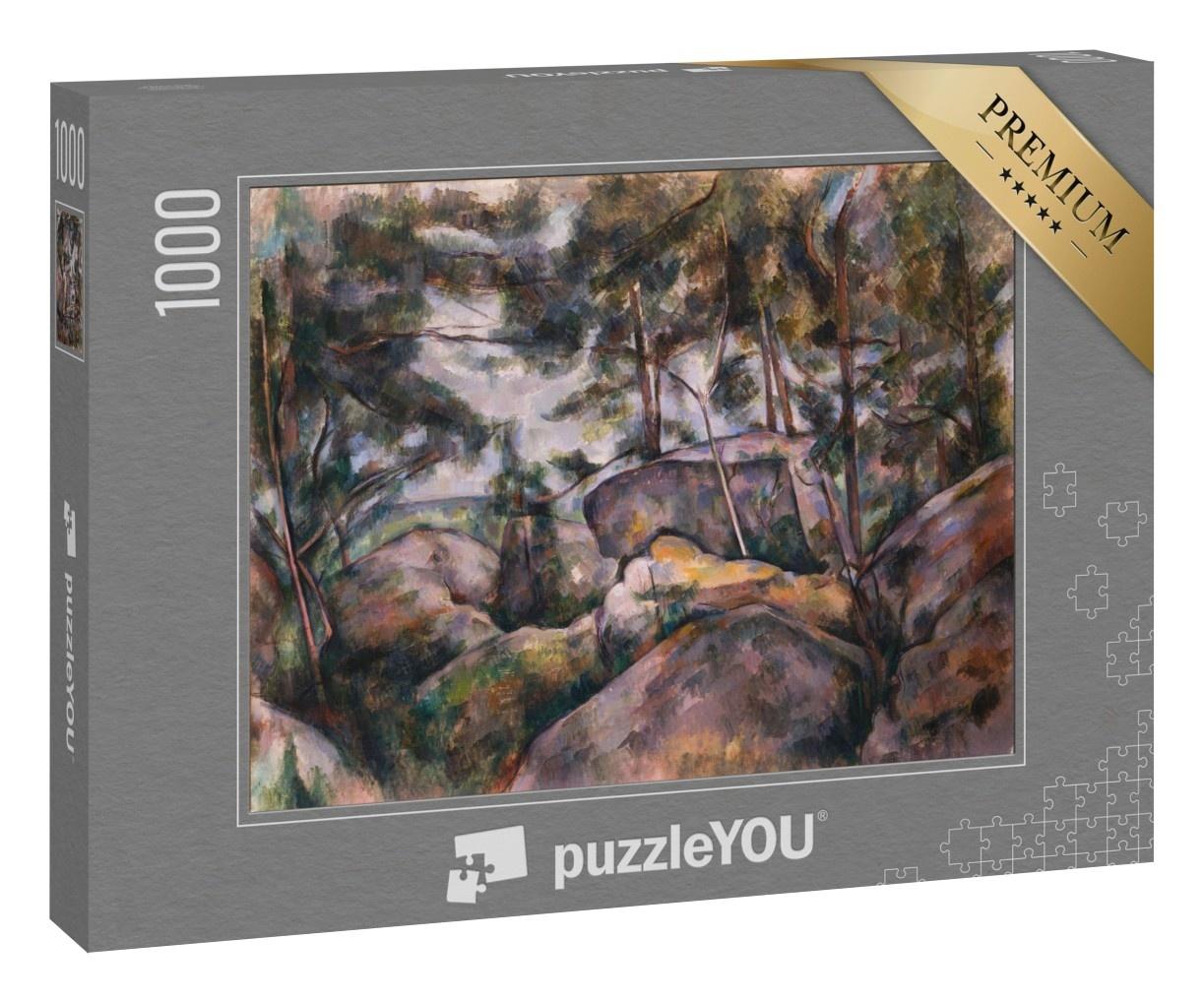 Puzzle 1000 Teile „Paul Cézanne - Felsen im Wald“