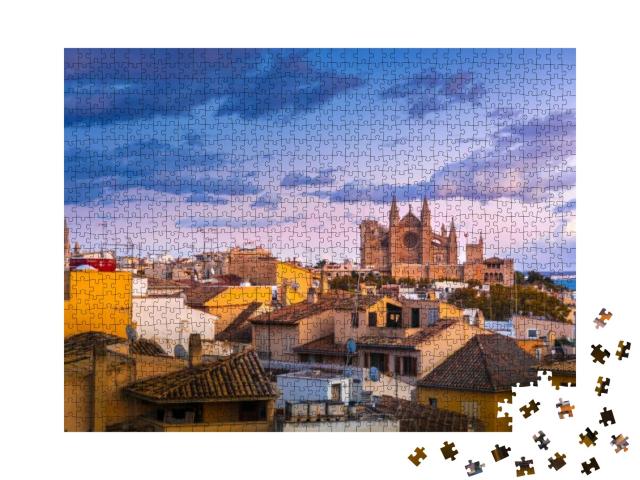 Puzzle 1000 Teile „Panoramablick auf Palma de Mallorca, Balearen, Spanien“