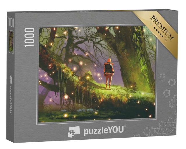Puzzle 1000 Teile „Verwunschener Wald - Illustration“