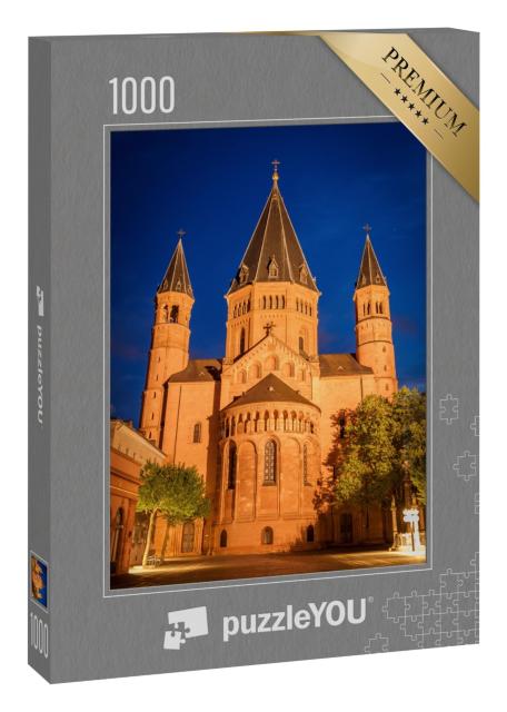 Puzzle 1000 Teile „Mainzer Dom am Abend, Mainz, Rheinland-Pfalz“