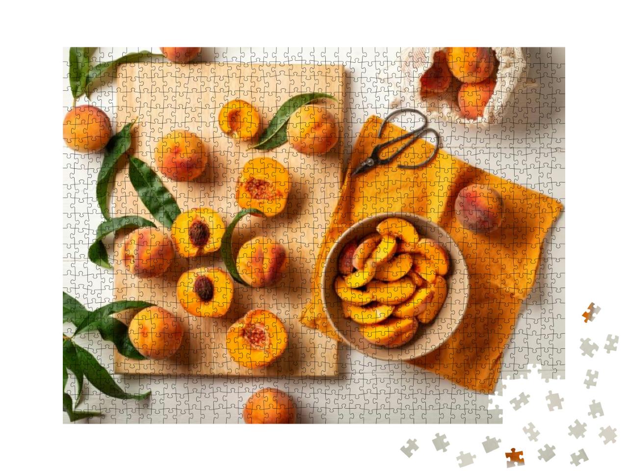 Puzzle 1000 Teile „Frische Pfirsiche“