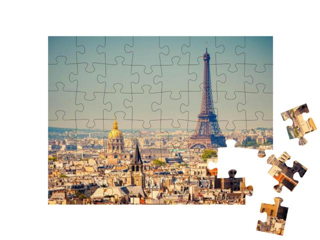 Puzzle 48 Teile „Blick auf den Eiffelturm, Paris, Frankreich“