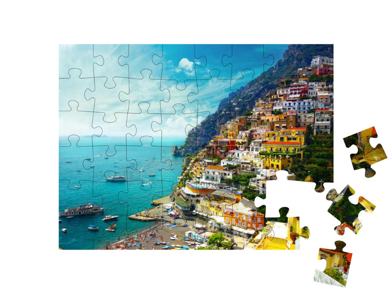 Puzzle 48 Teile „Positano amalfi, Italien“