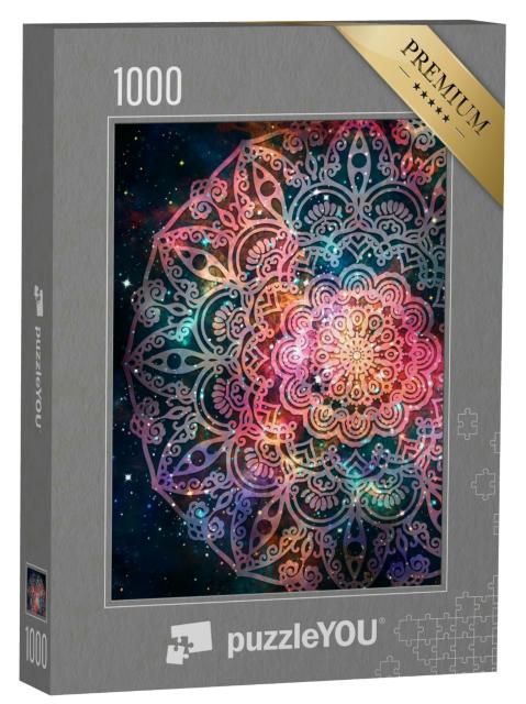 Puzzle 1000 Teile „Digitale Kunst: Mandala in einer Galaxie“