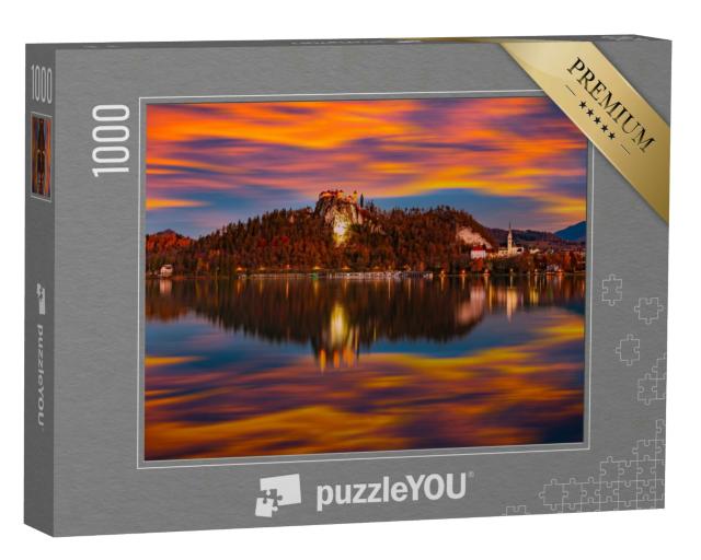 Puzzle 1000 Teile „der wunderschöne slowenische See im Herbst“