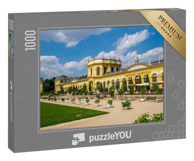 Puzzle 1000 Teile „Historische Orangerie im Park Karlsaue in Kassel, Deutschland“