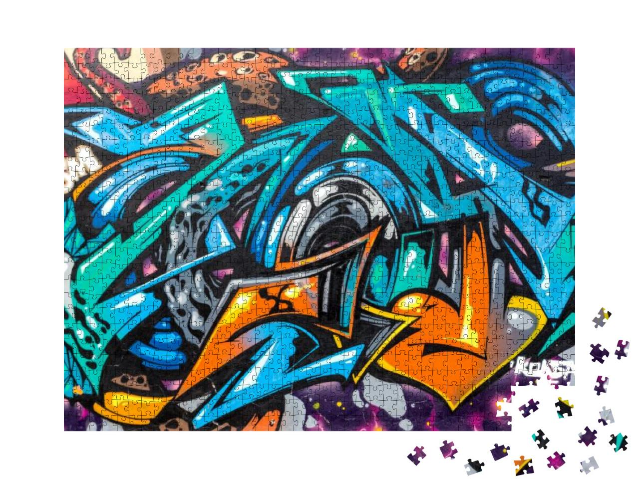 Puzzle 1000 Teile „Abstrakte Street Art Graffiti-Stil“