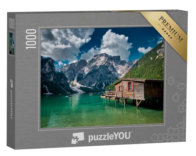 Puzzle 1000 Teile „Landschaft um den Pragser Wildsee, Dolomiten, Italien“