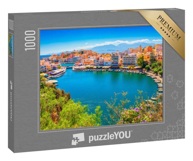 Puzzle 1000 Teile „Agios Nikolaos und Voulismeni See auf der Insel Kreta, Griechenland“