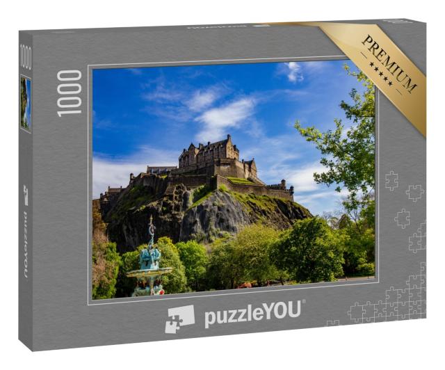 Puzzle 1000 Teile „Edinburgh Castle an einem sonnigen Sommertag“
