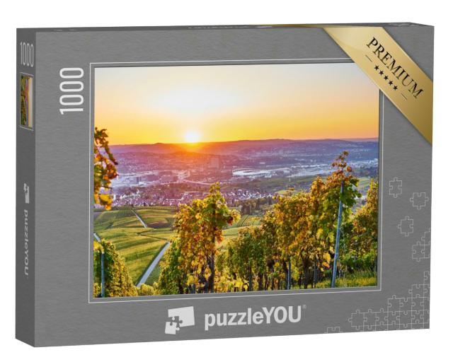 Puzzle 1000 Teile „Stuttgarter Weinberge mit Blick über das Neckartal“