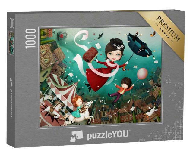 Puzzle 1000 Teile „Digitale Illustration: Motiv nach dem Märchen von Mary Poppins“