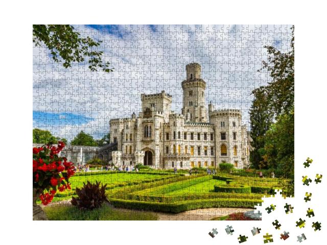 Puzzle 1000 Teile „Schloss Hluboka nad Vltavou, Tschechische Republik.“