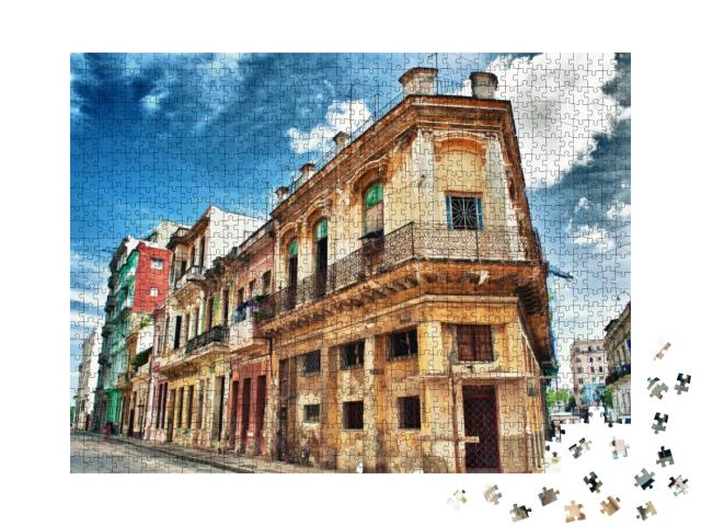 Puzzle 1000 Teile „Historisches Kolonialgebäude, Havanna, Kuba“