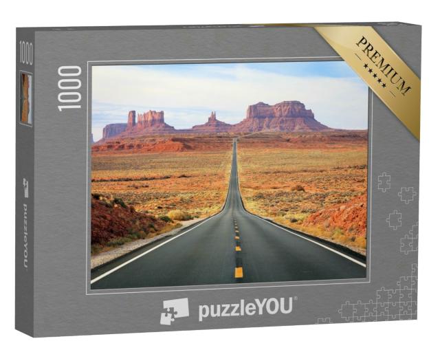 Puzzle 1000 Teile „Lichtspiel der Sonne am Monument Valley, Arizona, USA“