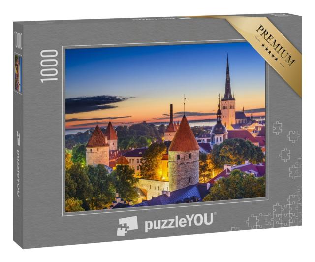 Puzzle 1000 Teile „Tallinn, Estland in der Morgendämmerung“