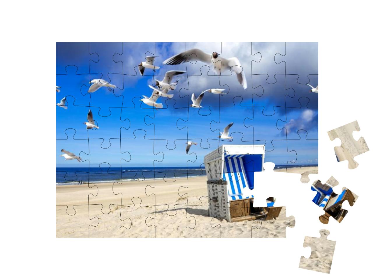 Puzzle 48 Teile „Strand von Westerland, Sylt“