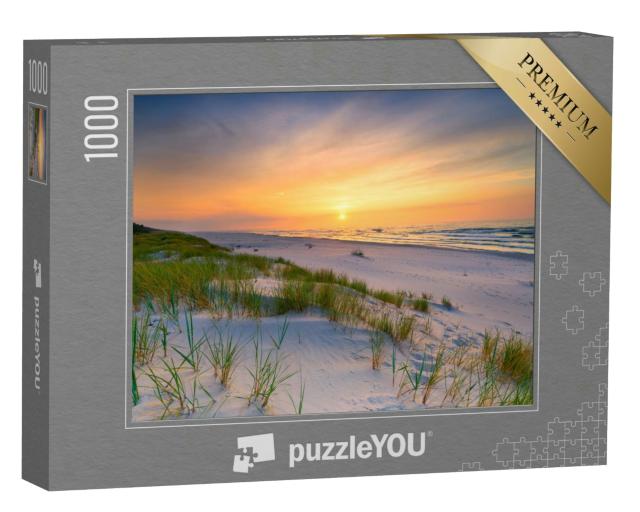Puzzle 1000 Teile „Sonnenuntergang über einem Strand an der Ostsee“