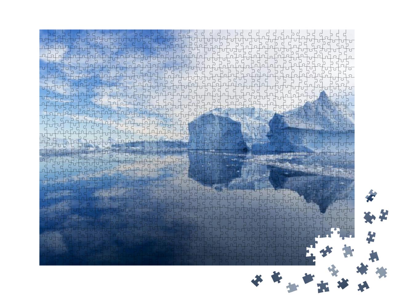 Puzzle 1000 Teile „Natur und Landschaften in Grönland: Schiff im Eis“