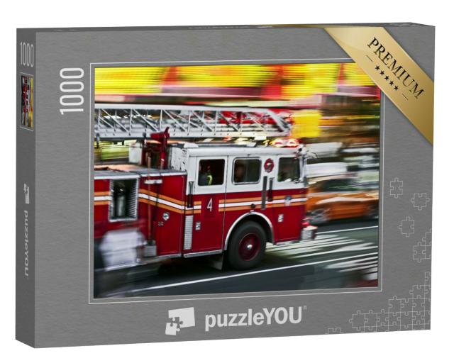 Puzzle 1000 Teile „Feuerwehrauto im Einsatz“