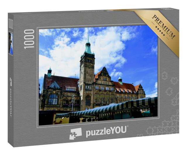 Puzzle 1000 Teile „Rathaus von Chemnitz, Deutschland“