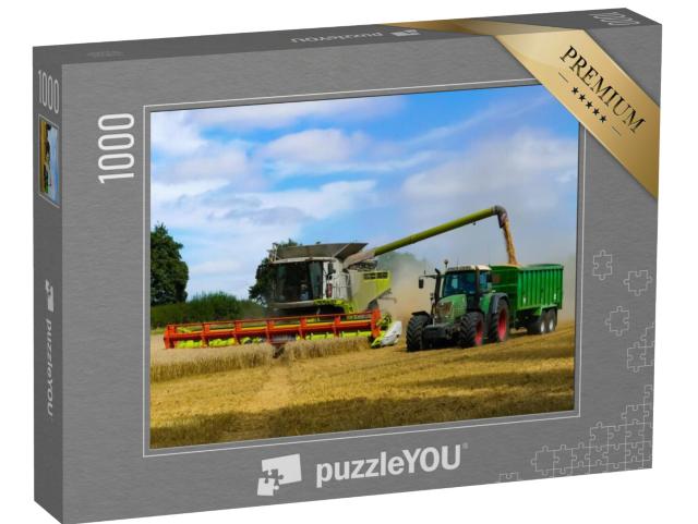 Puzzle 1000 Teile „Traktor mit Anhänger, Oxfordshire“