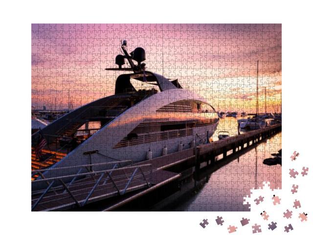 Puzzle 1000 Teile „Blick auf den Yachthafen in Pattaya, Thailand“