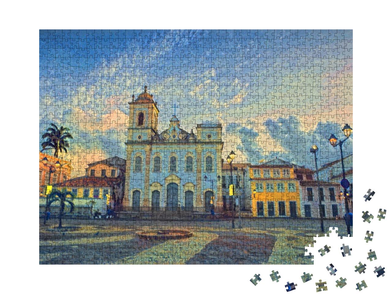 Puzzle 1000 Teile „im Stil von Paul-Cezanne - Anchieta Plaza - Puzzle-Kollektion Künstler & Gemälde“