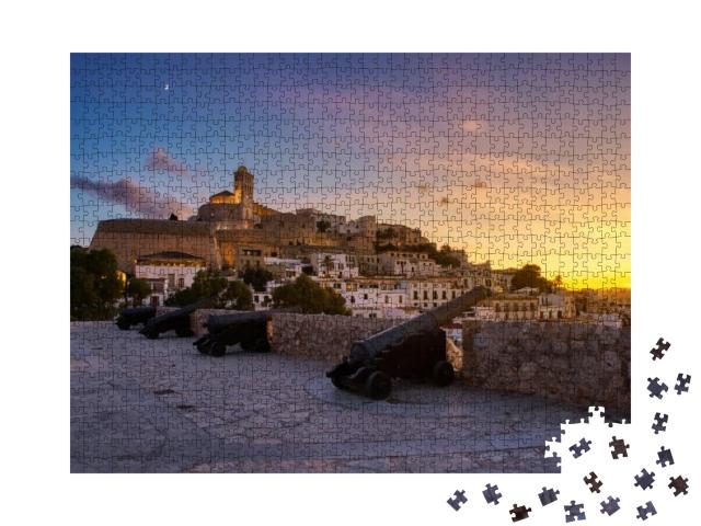 Puzzle 1000 Teile „Dalt Vila in Ibiza, Balearen, Spanien“