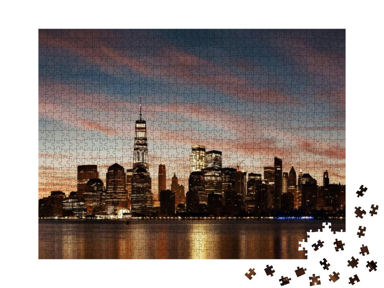 Puzzle 1000 Teile „Stadtansicht mit Architektur, Skyline von New York City“